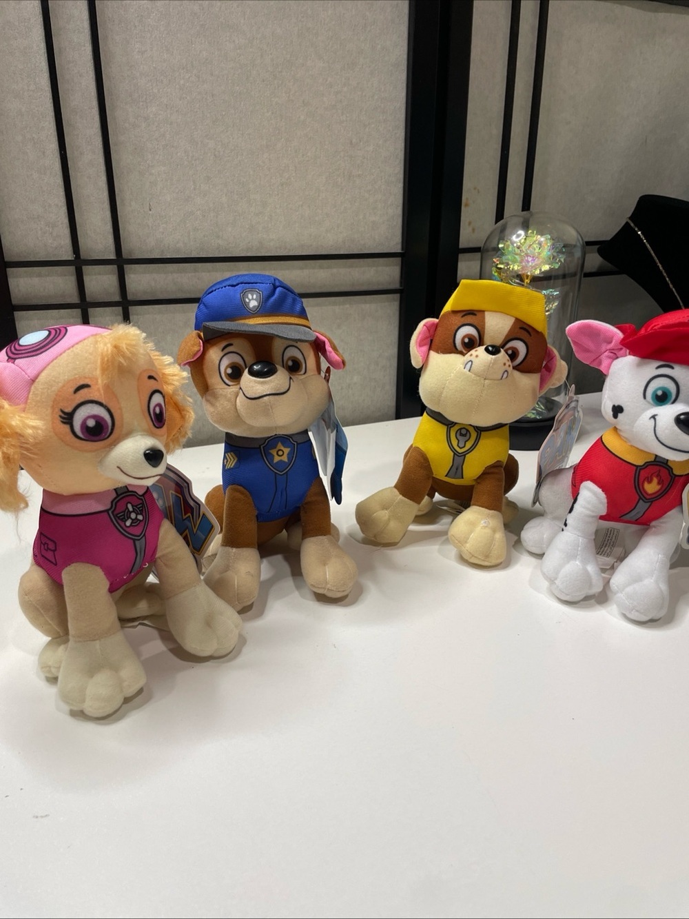 PAW PATROL Plush Lot of 4 Chase Skye Marshall Rubble 8" 9" Spin Master NWT - Picture 4 of 6